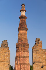 Qutub Minar Between Arch