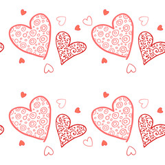 Seamless valentine pattern. Vector illustration