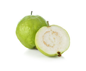 Guava fruit isolated on the white background.
