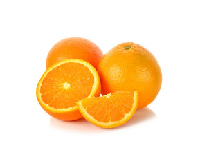 Orange fruit isolated on white background