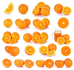 Orange fruit isolated on white background