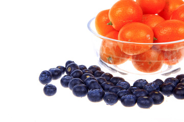 Blueberry kiwi strawberries and oranges