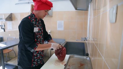 Processing of meat production.