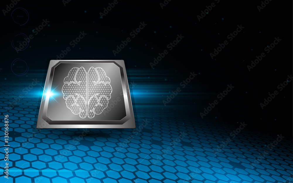 Poster abstract smart intelligence processor tech innovation concept background