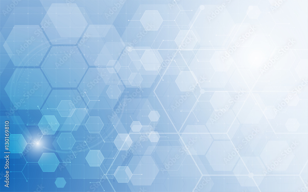 Poster abstract tech system working hexagon texture pattern design innovation concept background