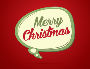 Merry Christmas text in balloons graphic vector.