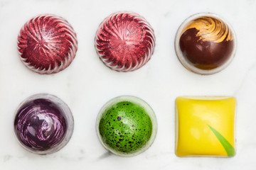 Set of various hand-made candies