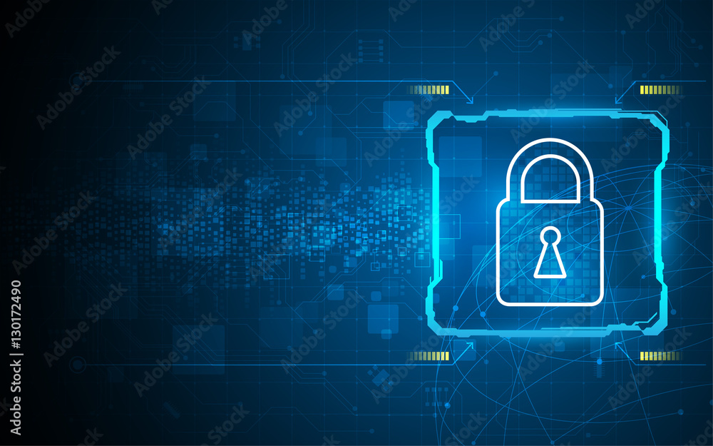 Poster abstract data security concept tech innovation design background