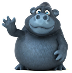 Fun gorilla - 3D Illustration © Julien Tromeur