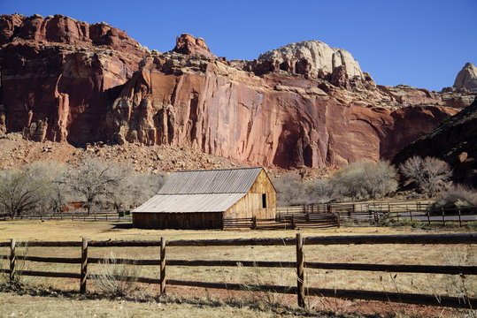 Historic Gifford Homestead Barn dating from 1908, Capitol Reef National Park, Utah