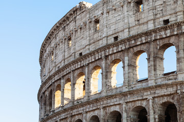 Fototapeta premium walls of ancient roman amphitheatre Colosseum