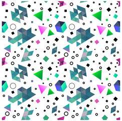 Seamless primitive geometric patterns of minimalism.