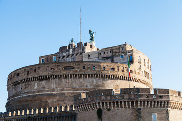 Fototapeta na wymiar tower of Castle of the Holy Angel in Rome