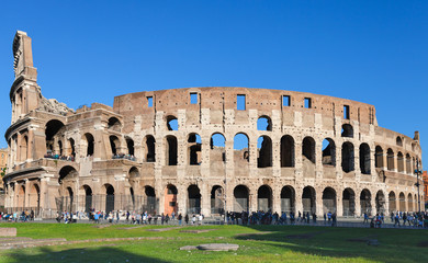 ancient roman amphitheatre Colosseum in Rome