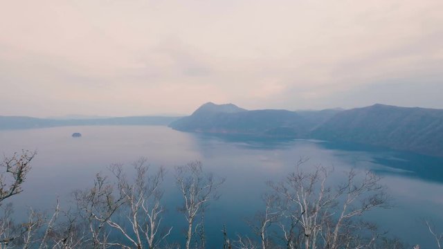 Lake Mashu,in Akan National Park,Hokkaido,Japan,Filmed in 4K