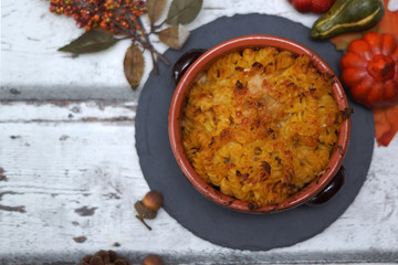Pasta al forno alla zucca