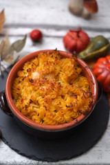 Pasta al forno alla zucca