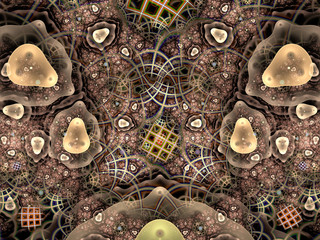 Abstract fractal background computer-generated image