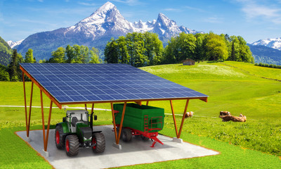 Unterstellplatz mit Solarmodulen © 4th Life Photography