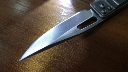 Sharp knife in in the light
