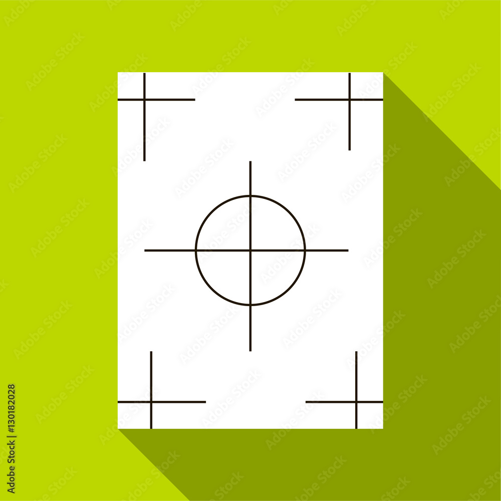 Poster test printed sheet icon. flat illustration of test printed sheet vector icon for web design