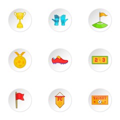 Sport icons set. Cartoon illustration of 9 sport vector icons for web