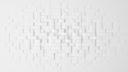White geometric abstract background. 3d illustration, 3d renderi