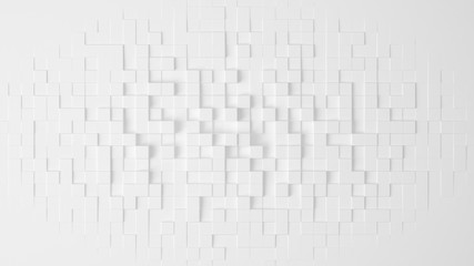 White geometric abstract background. 3d illustration, 3d renderi