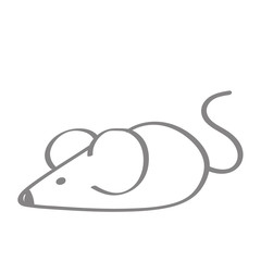 Handgezeichnete Maus in grau