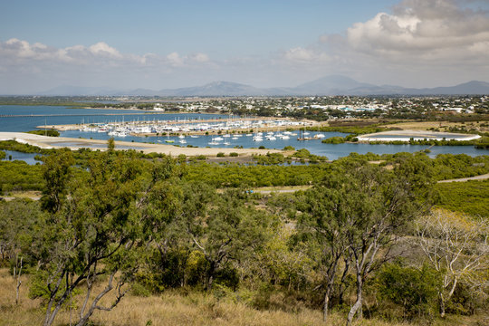 View of Bowen Harbour, North Queensland. Gateway to Northern Whitsunday Islands.