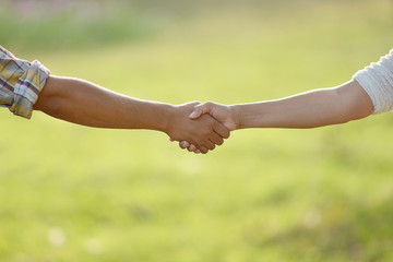 Handshake : Photos of hands touch each other