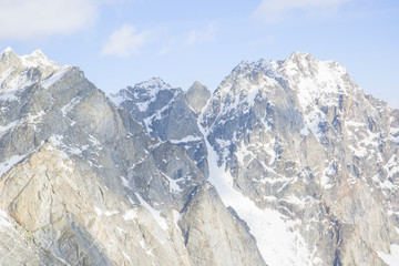 The majestic mountain peaks of the Eastern Sayan mountains.