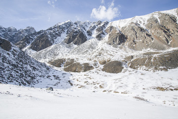 The majestic mountain peaks of the Eastern Sayan mountains.