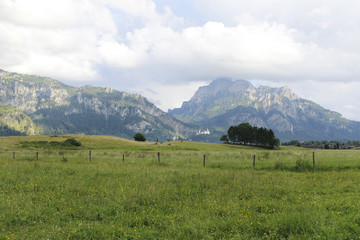 Fototapeta na wymiar lovely panorama in the alps in Germany