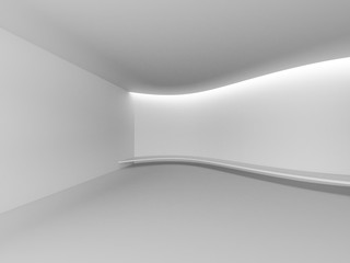 White Empty Room Open Space / Curve Exhibition