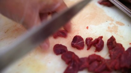 Processing of meat production.