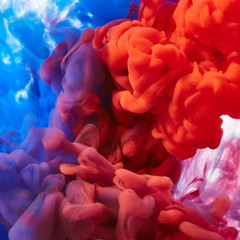 Naklejka premium Inks in water. Abstract splash