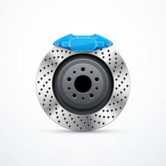 Vector brake disc with caliper. Car brakes