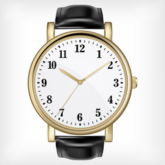 Vector wristwatch. Accessories. Business. Time.