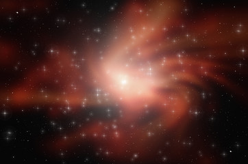 space background with stars and nebula