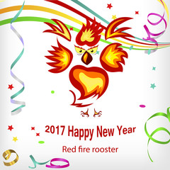 Red fire rooster