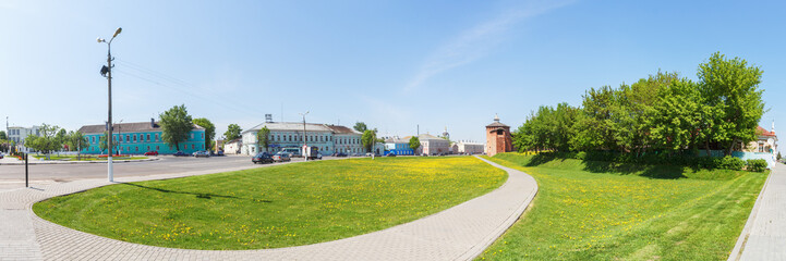 Fototapeta na wymiar Площадь в Старой Коломне, Россия