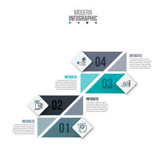 Abstract infographics number options template.