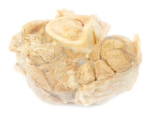 Boiled pork with bone isolated