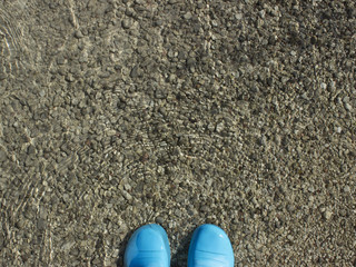 galoshes in water