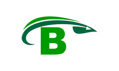 Swoosh Leaf Initial B