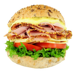 Peppered Ham And Cheese Sandwich Roll
