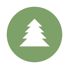 fir-tree flat vector icon