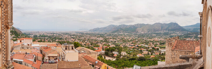 Fototapeta na wymiar Panoramic view city of Palermo in Sicily, Italy