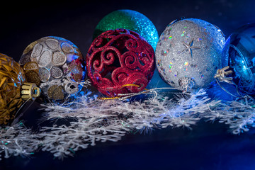 new year 2017 balls isolated on black
